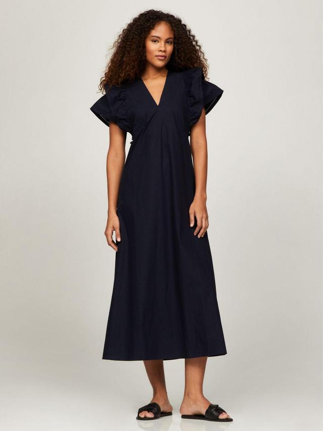 Tommy Hilfiger Women's Ruffle-Sleeve Maxi Dress Product Image