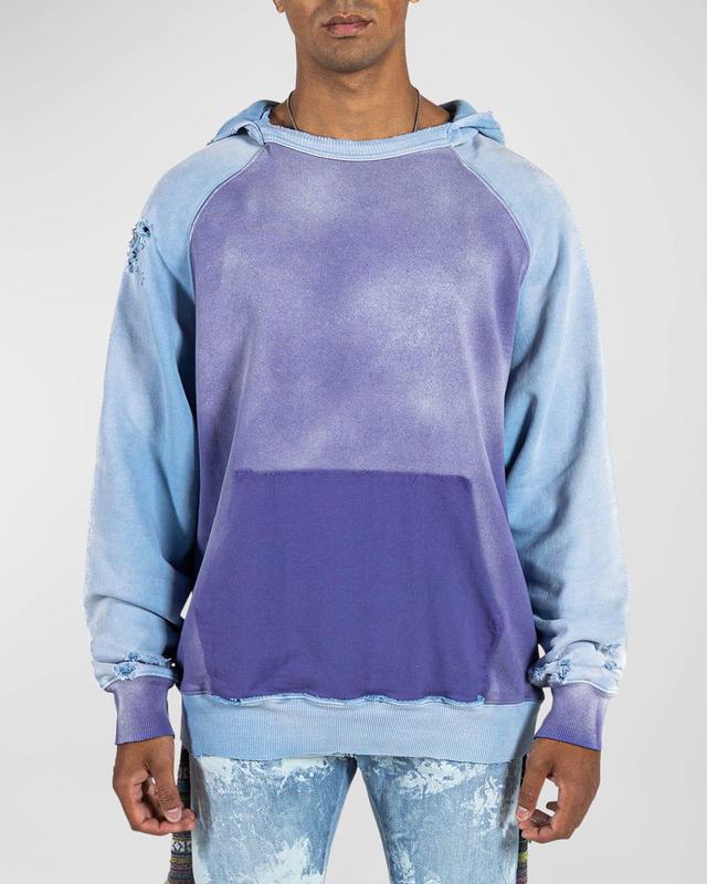 Mens Throwback Faded Colorblock Hoodie Product Image