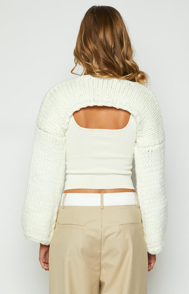 Ferla Cream Knit Shrug Product Image