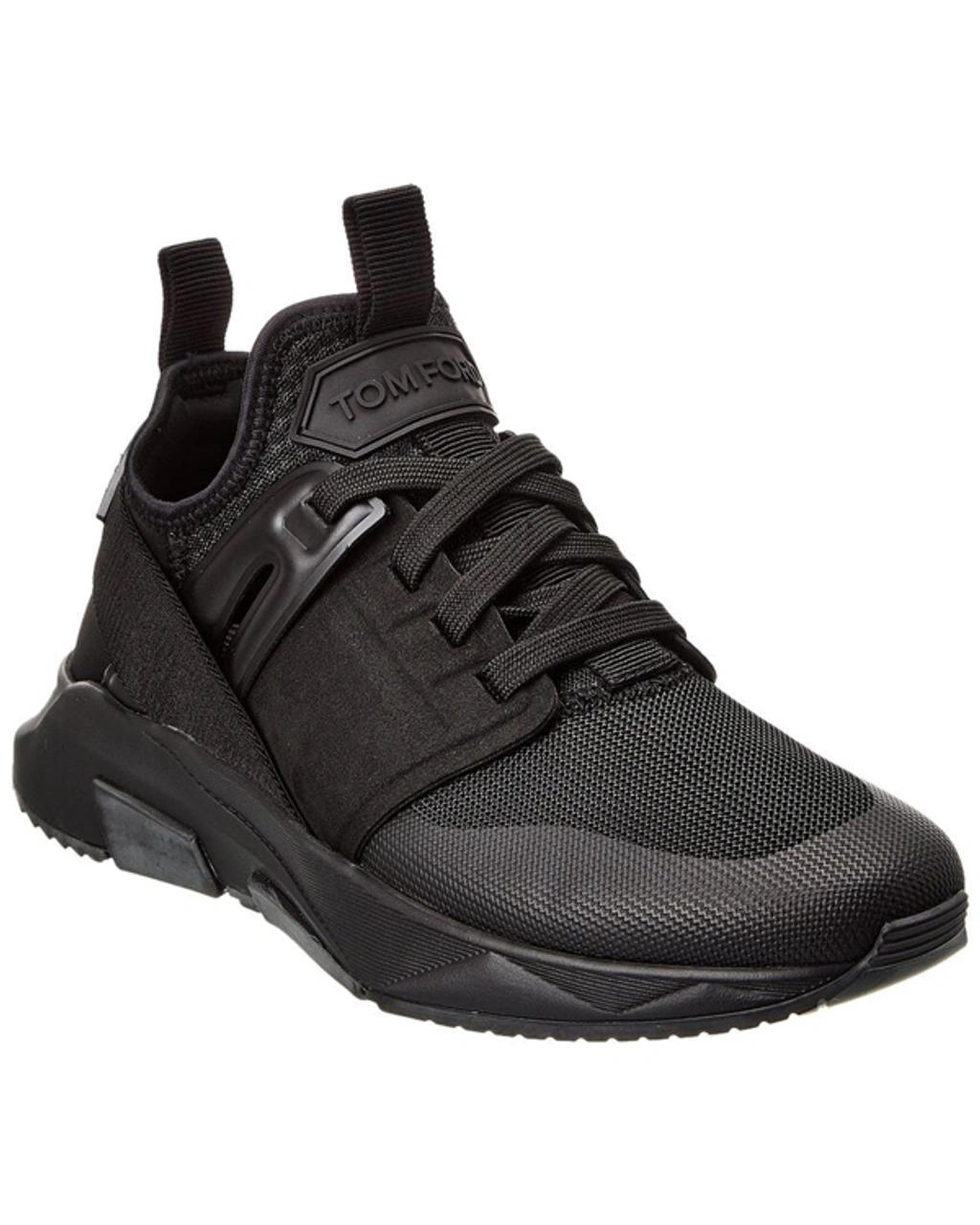 Suede-trim Sneaker In Black Product Image