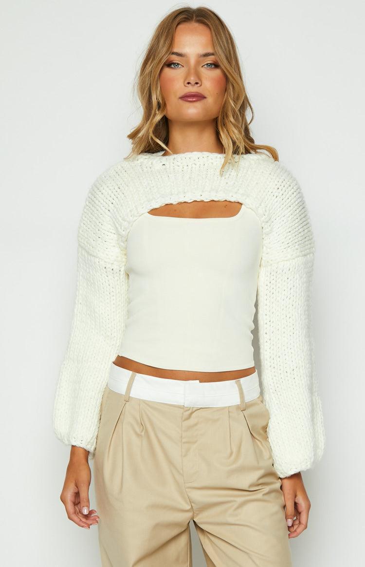 Ferla Cream Knit Shrug product image