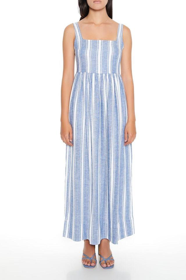 Linen-Blend Striped Maxi Dress | Forever 21 Product Image