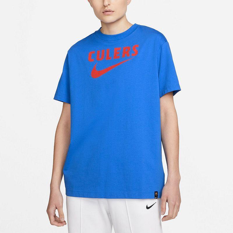 Womens Nike Blue Barcelona Swoosh T-Shirt Product Image