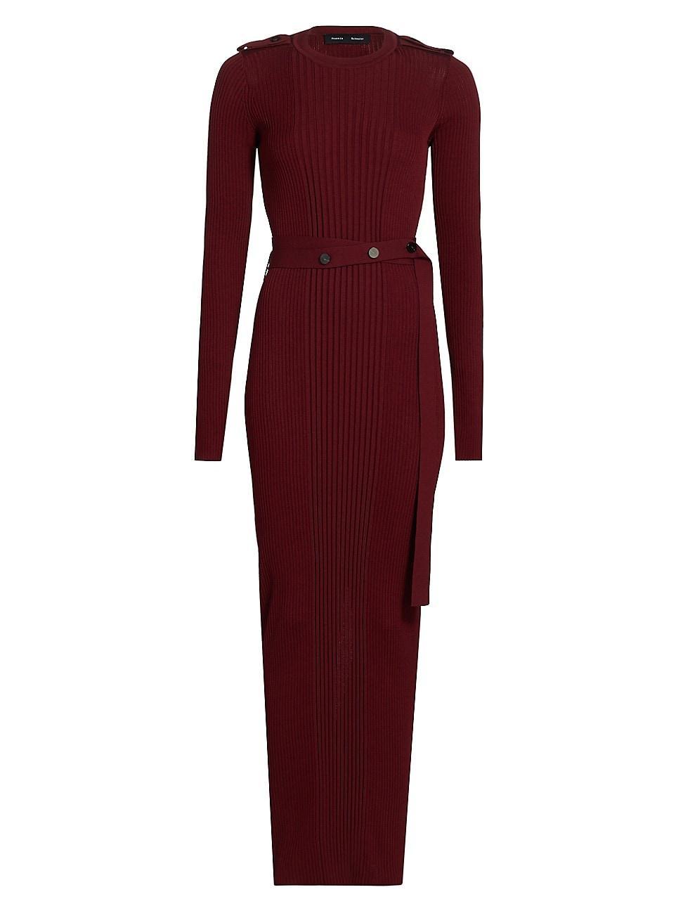 Womens Lauryn Rib-Knit Long-Sleeve Maxi Dress Product Image