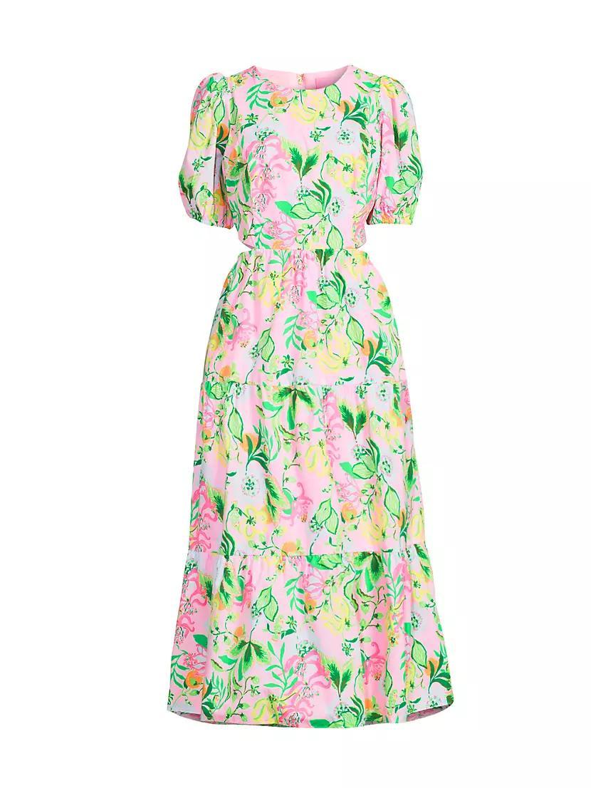 Lyssa Floral Cotton Midi-Dress Product Image