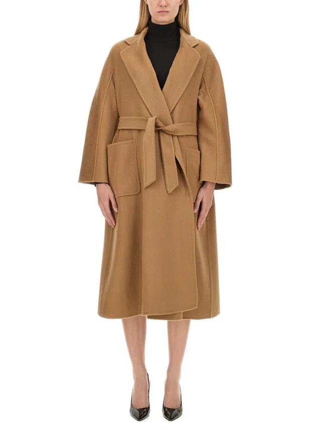 MAX MARA Leisure Brava Wool-blend Coat In Brown Product Image