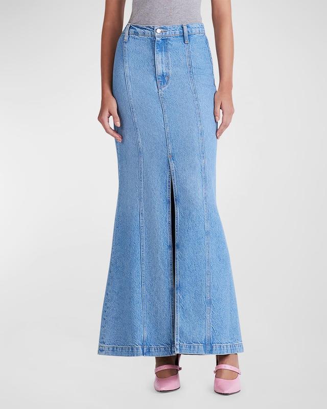 Womens Zoe Denim Maxi Skirt Product Image