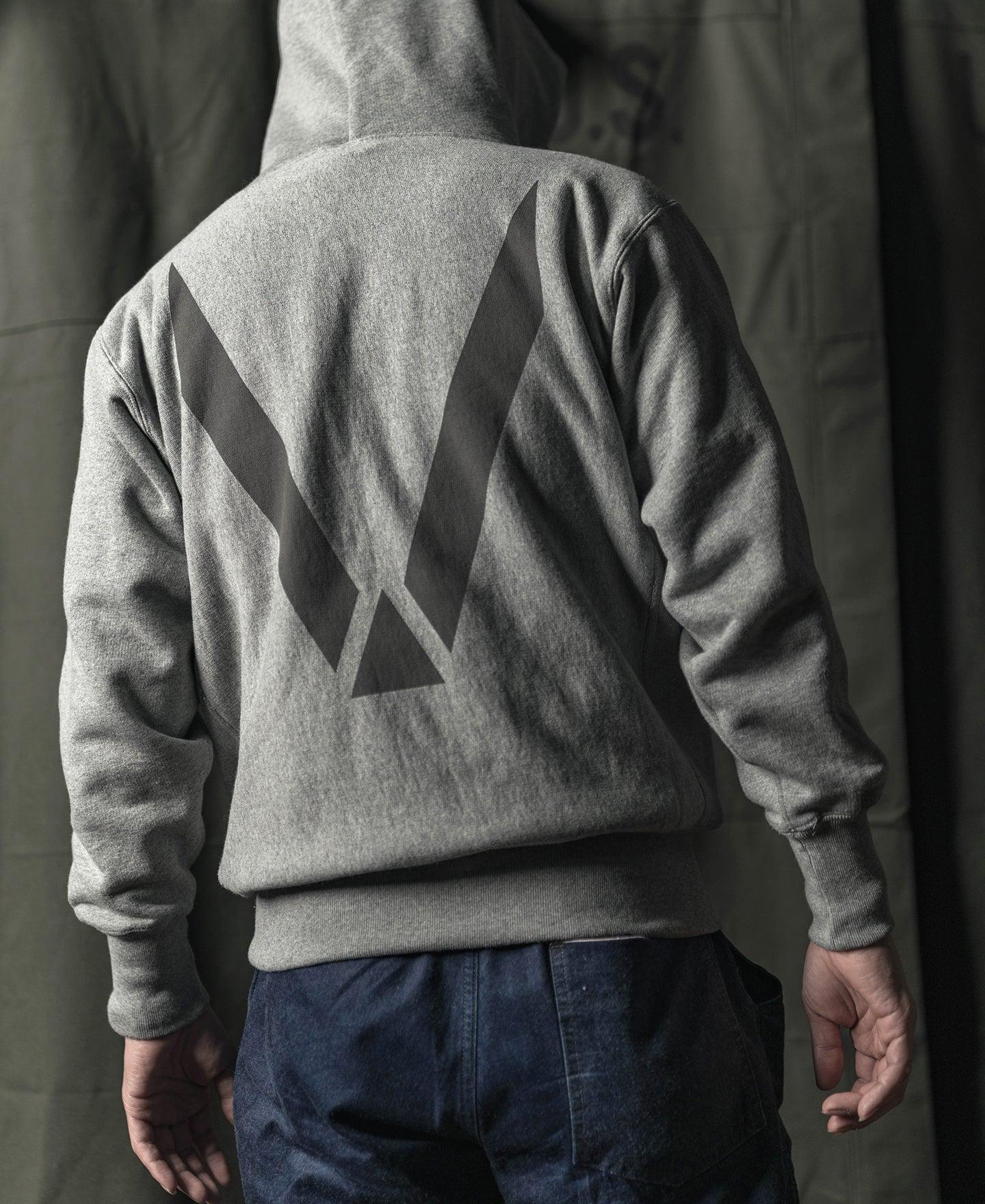 1970s USAFA 18 oz Reverse Weave Hoodie - Gray Product Image