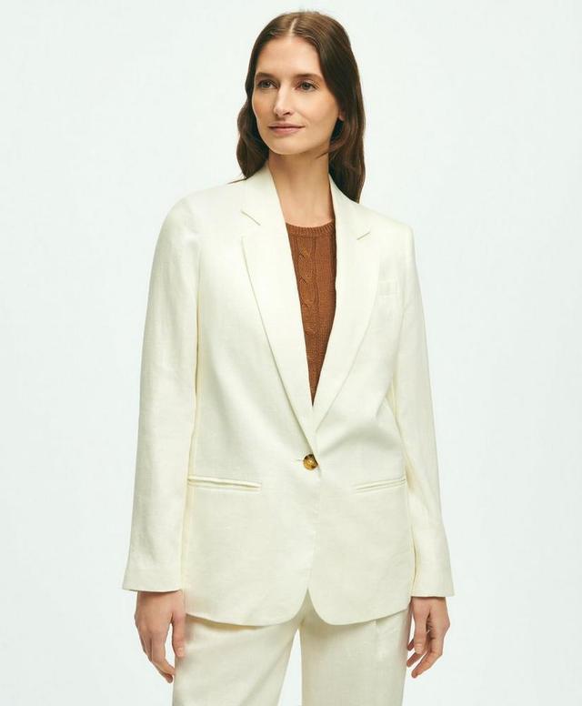 Linen One-Button Jacket Product Image