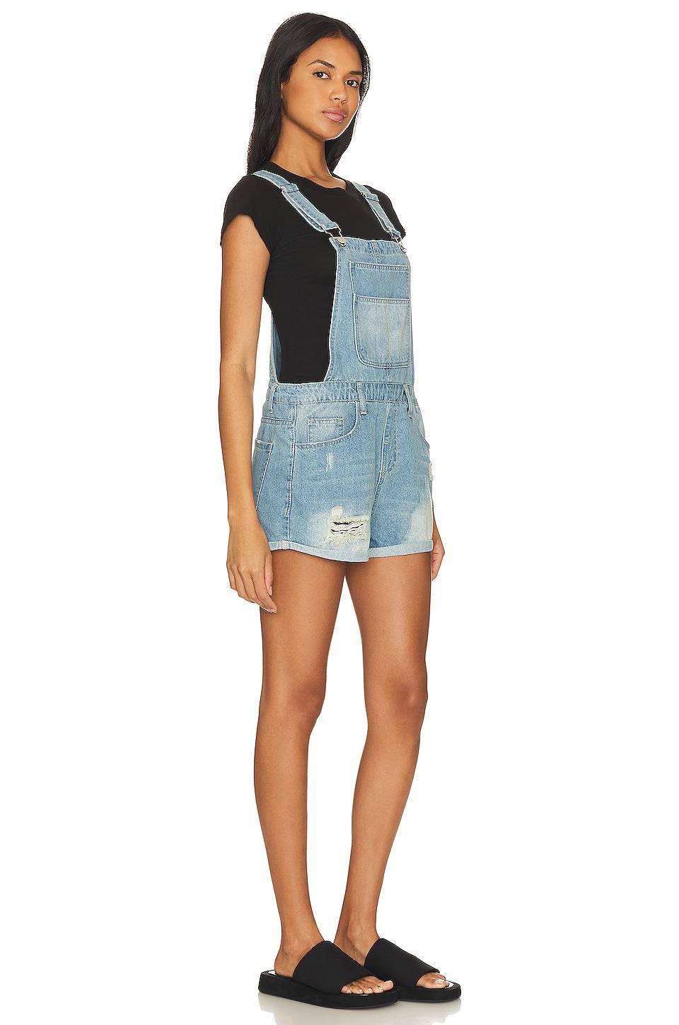 Carmen Denim Short Overalls superdown Product Image