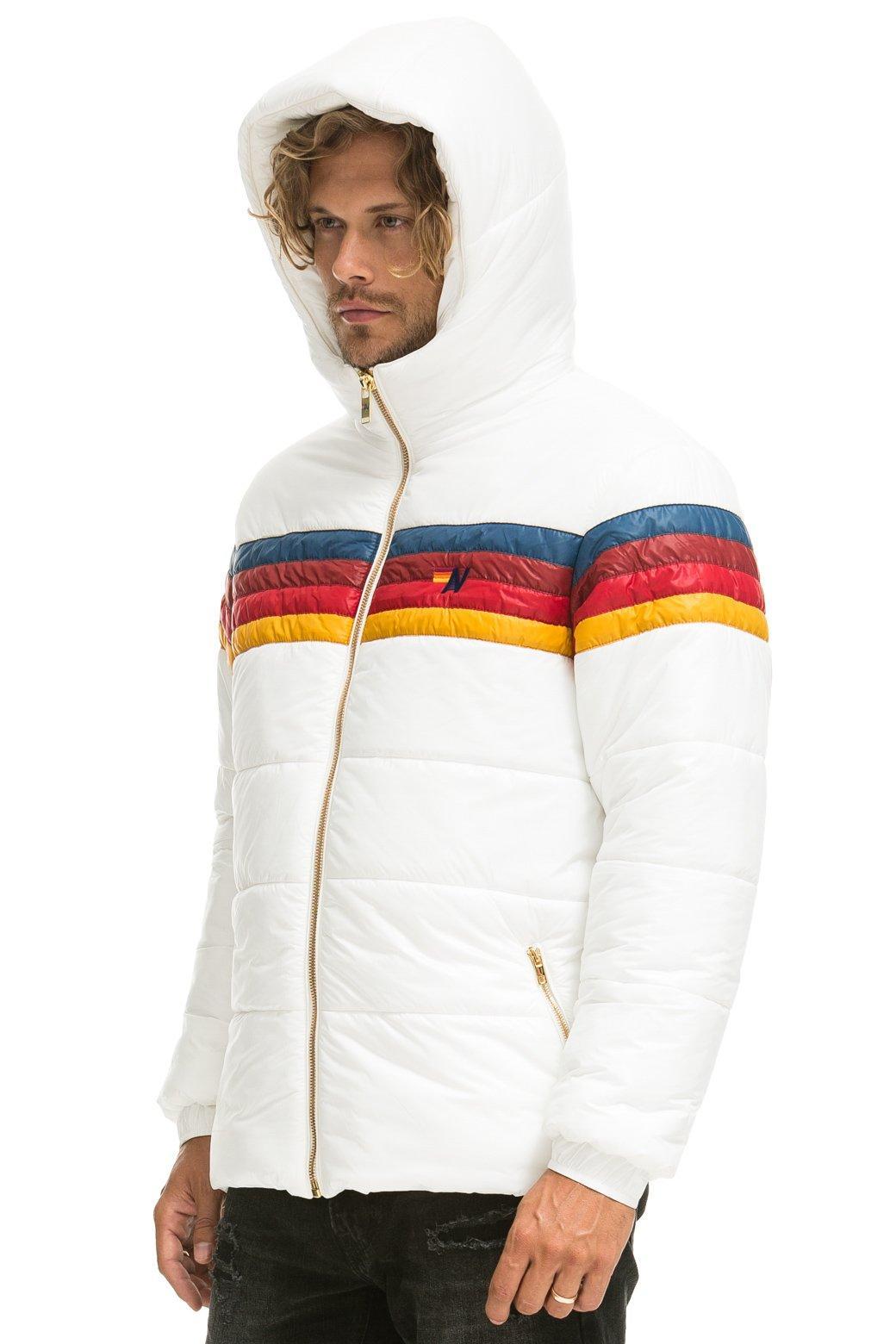 4 STRIPE LUXE TREKKER JACKET - GLOSSY WHITE Male Product Image