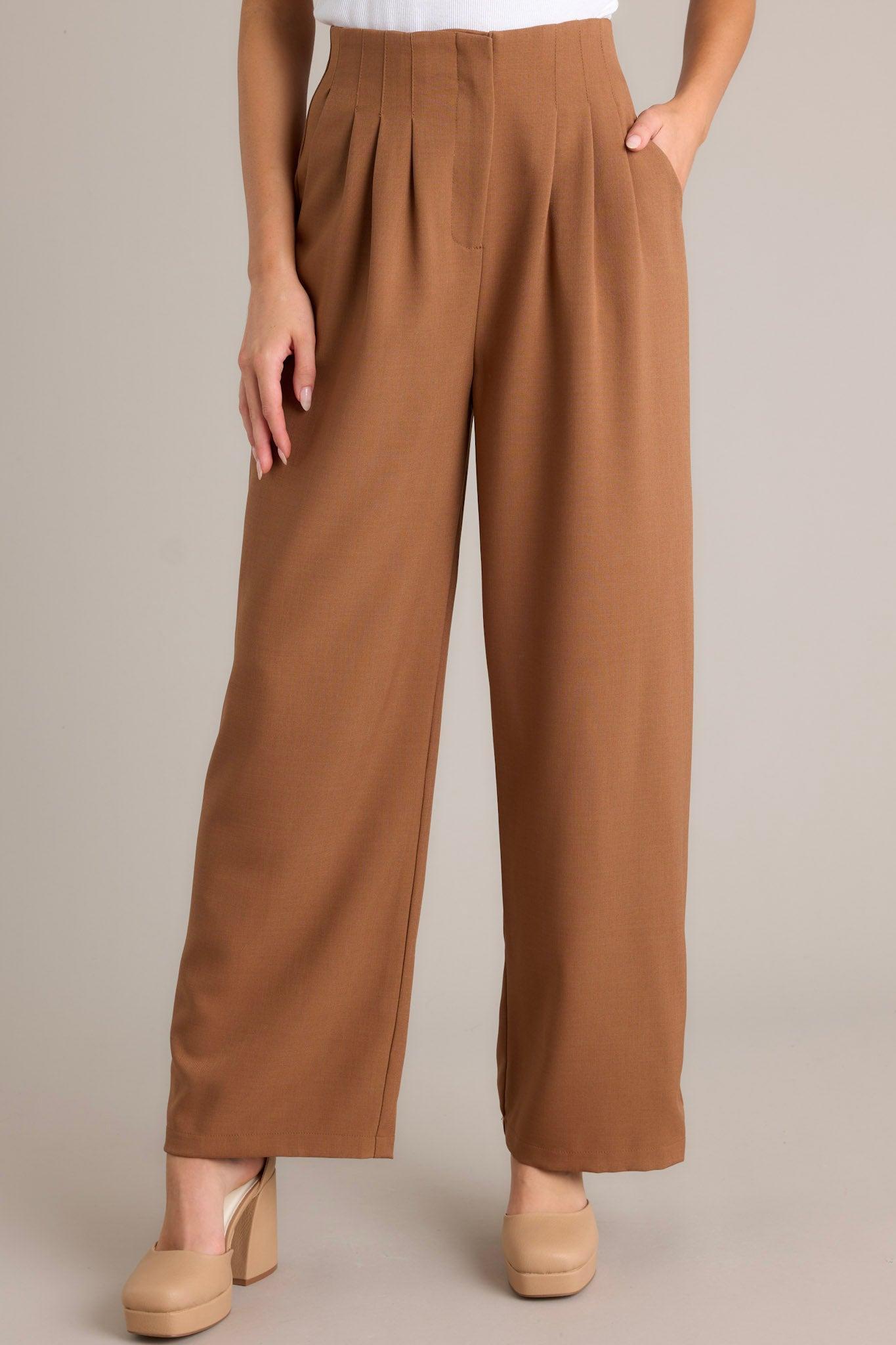 Urban Uproar Coffee Straight Leg Pants Product Image