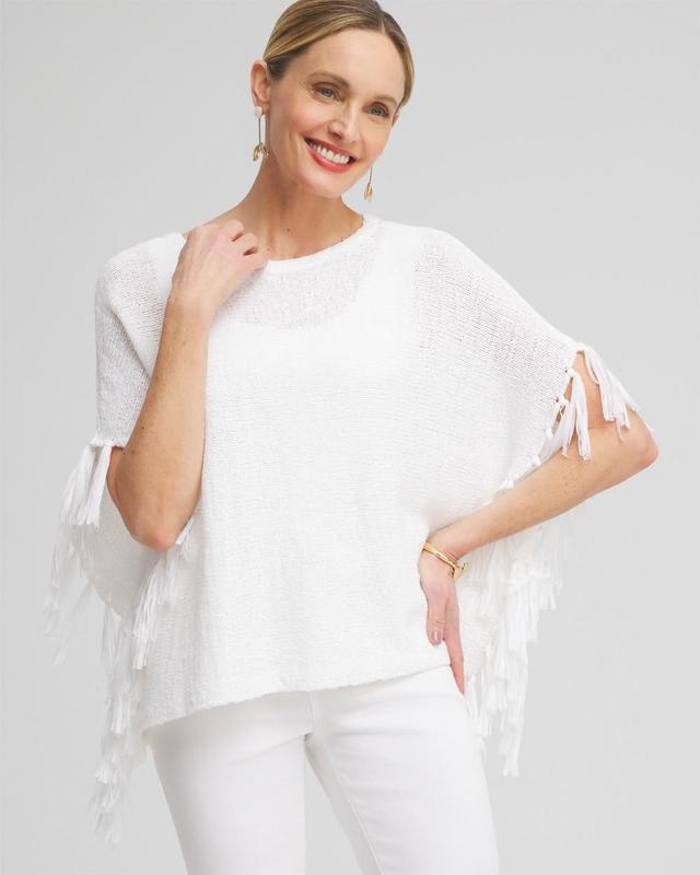 Fringe Knit Poncho Product Image