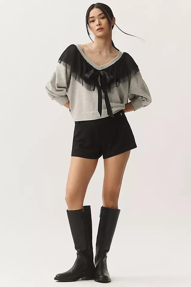 Maeve V-Neck Bow Sweater Product Image