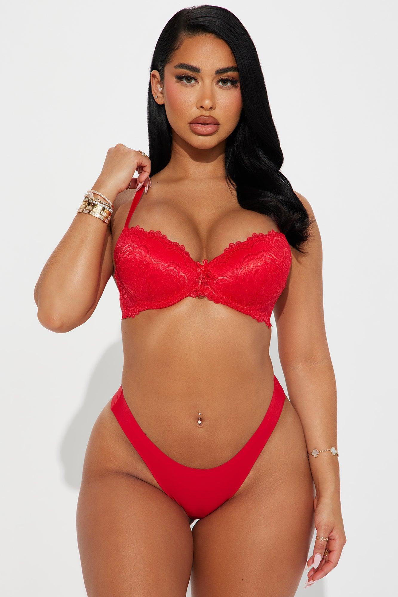 Showing Off Extreme Push Up Lace Bra - Red Product Image