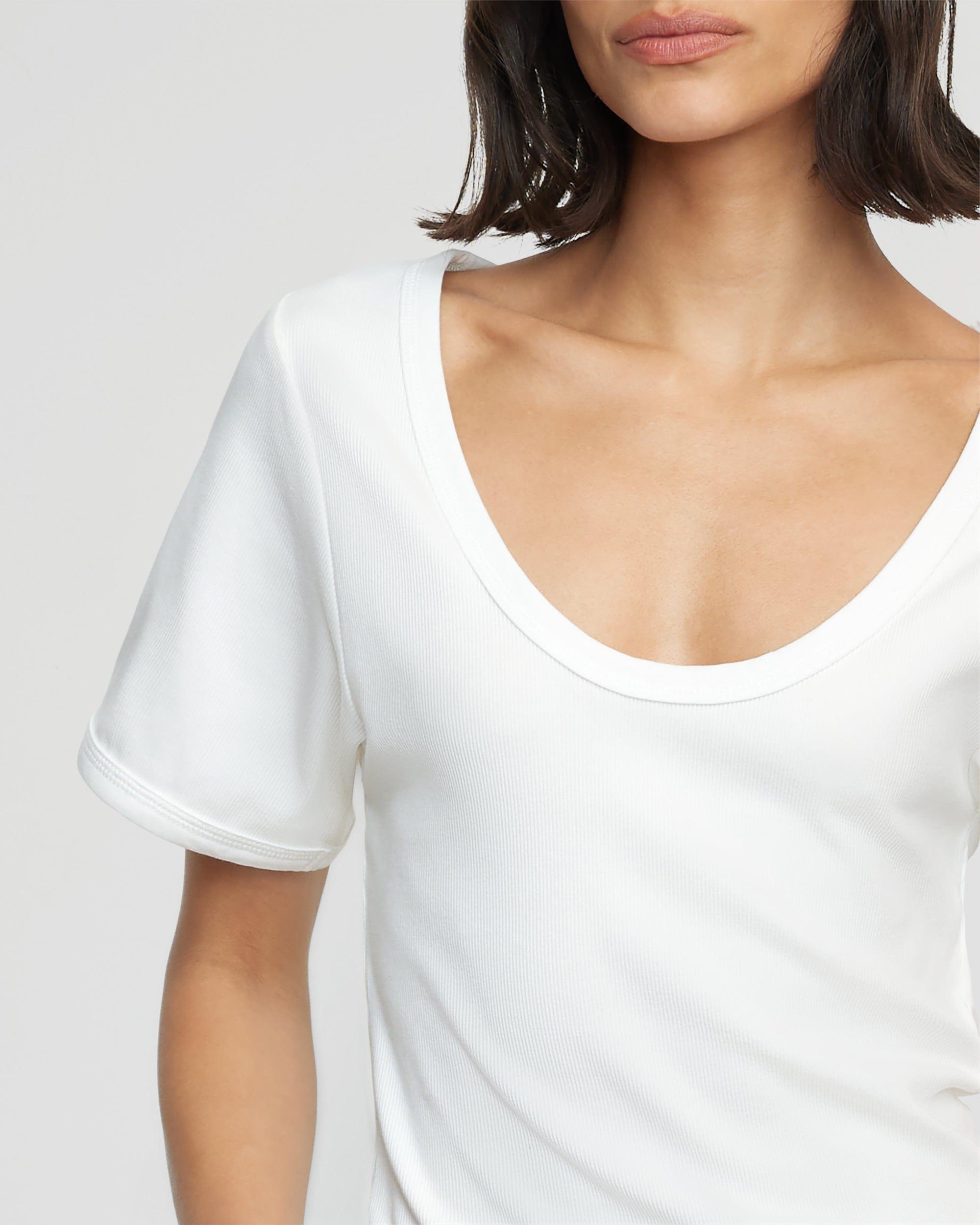 Renee Sculpted Scoop-Neck Tee Product Image