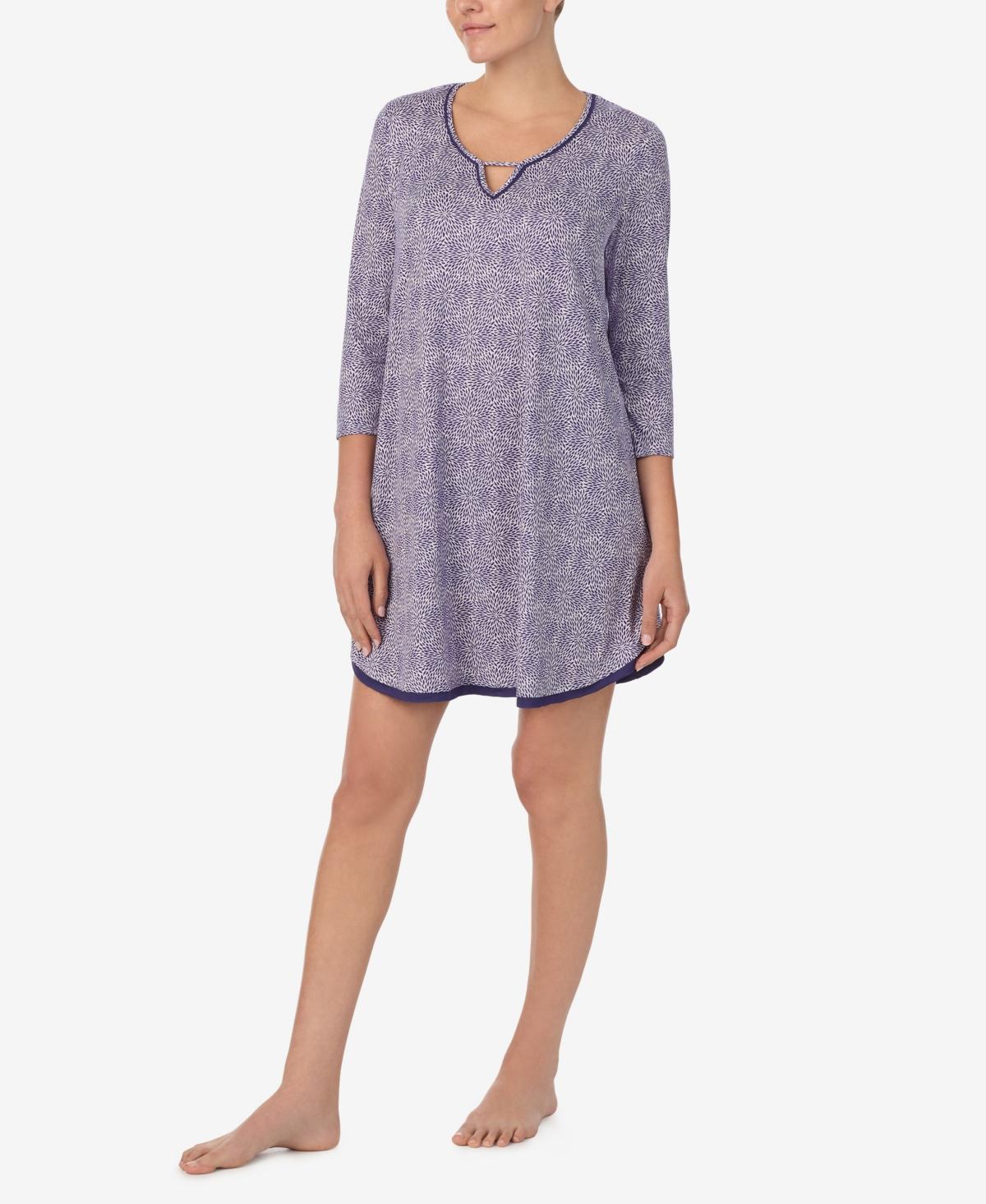 Ellen Tracy Womens 3/4-Sleeve Keyhole Sleepshirt Product Image