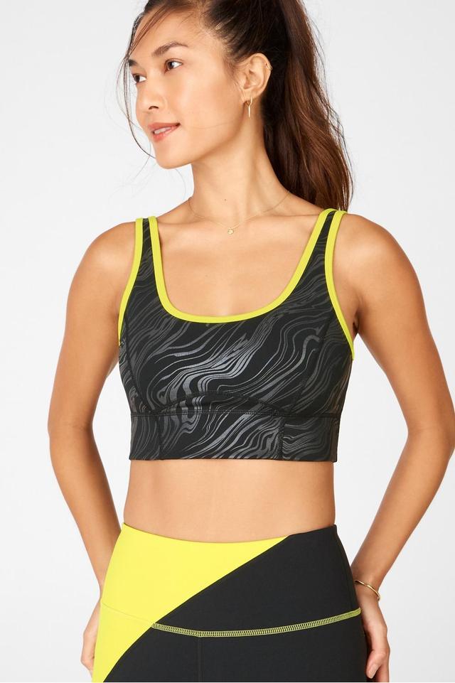 Fabletics Prue Medium Impact Sports Bra Womens black Size XXS Product Image