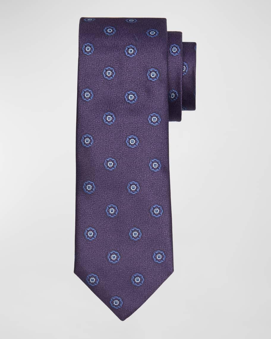 Mens Microfantasy Silk Medallion Tie Product Image