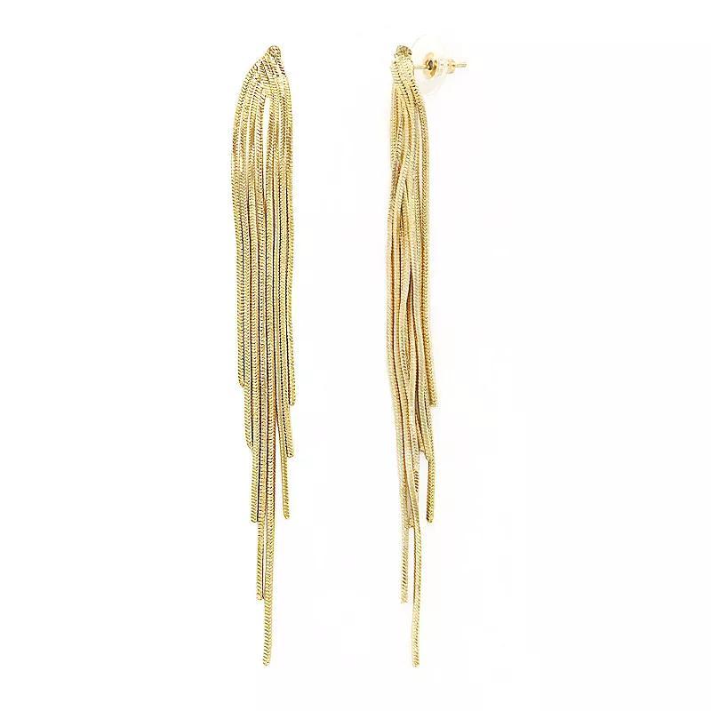 Pannee by Panacea Gold Tone Fringe Earrings, Womens Product Image