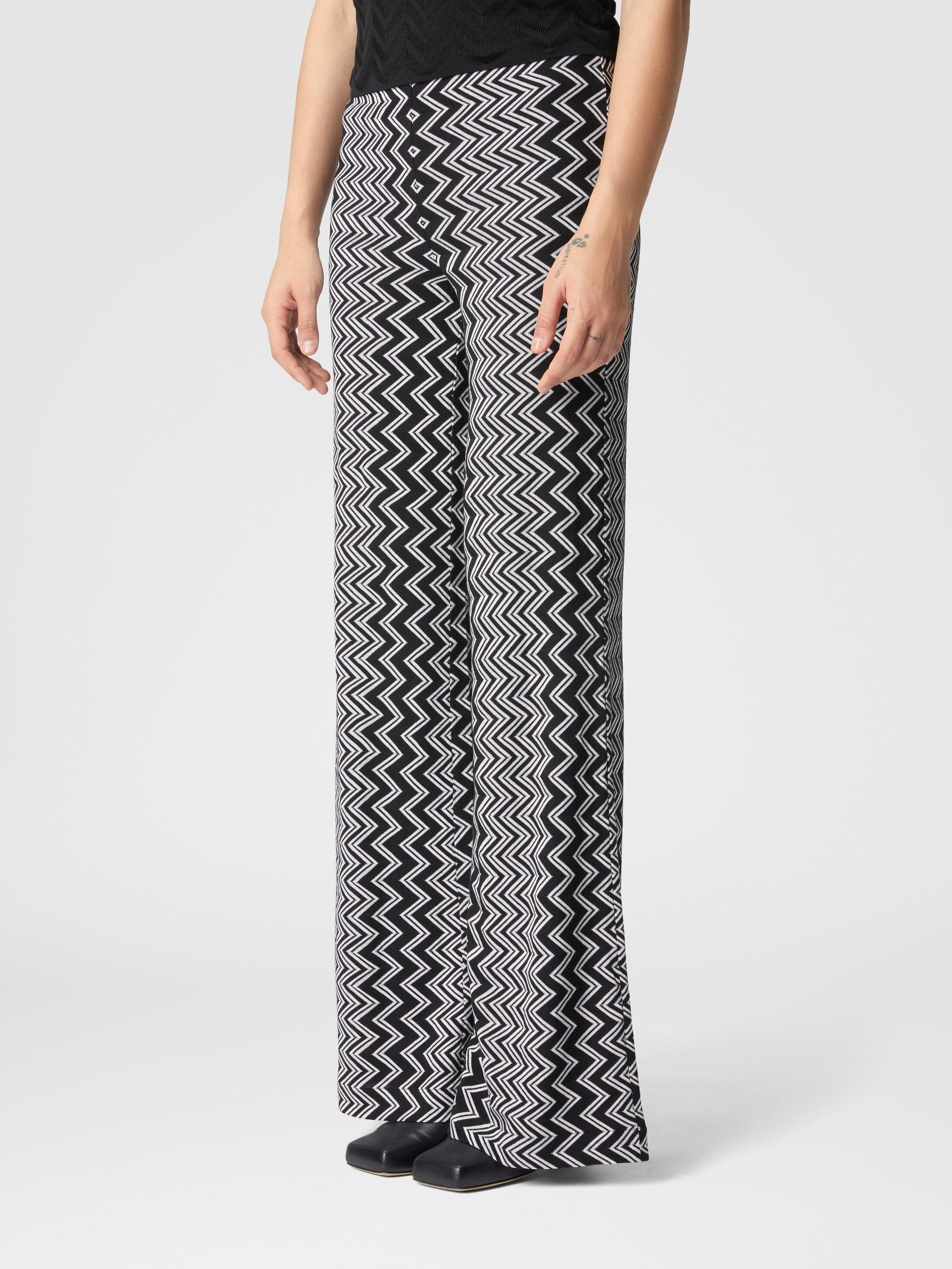 Zigzag wool and viscose trousers Product Image