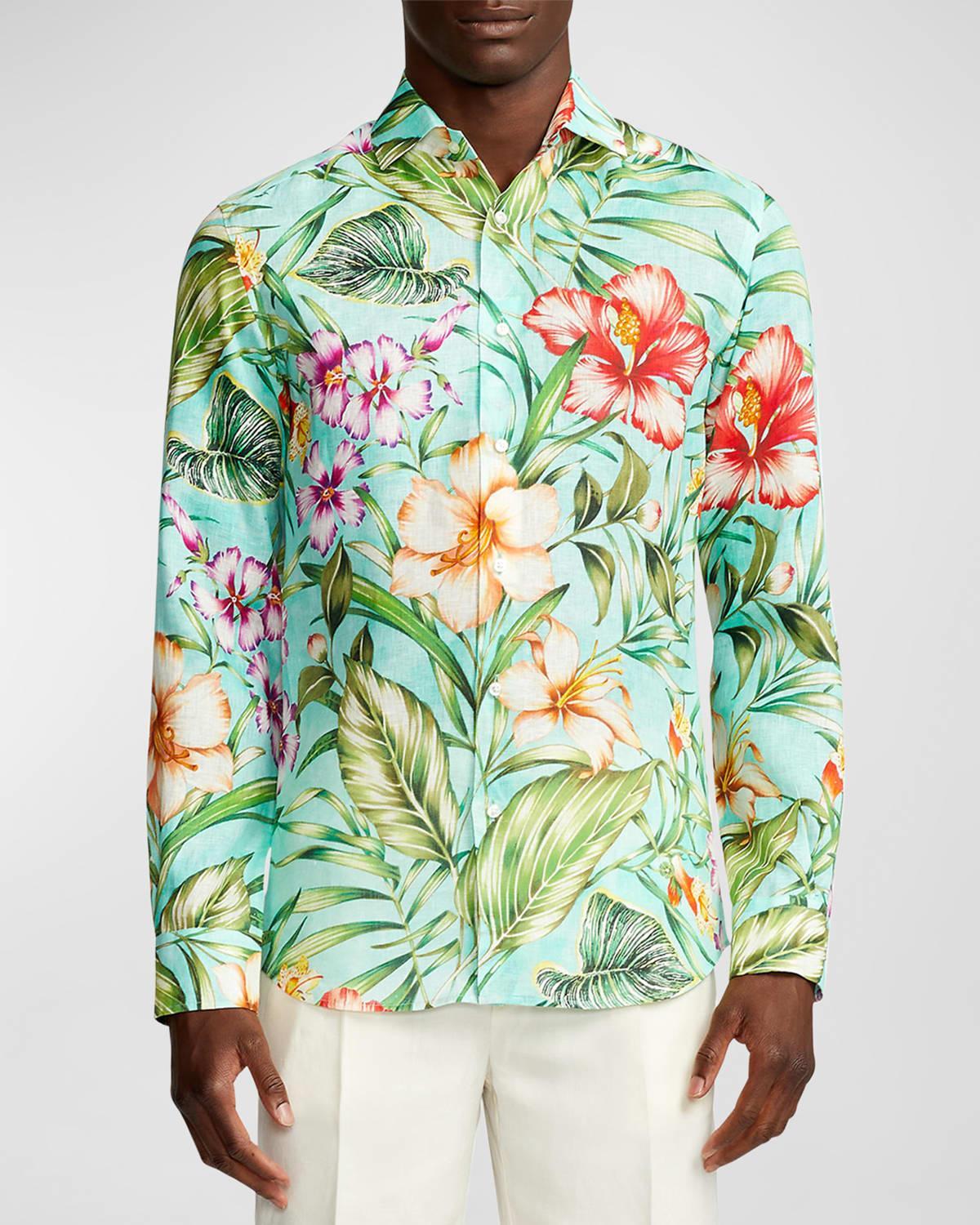 Mens Delano Tropical Long-Sleeve Shirt Product Image