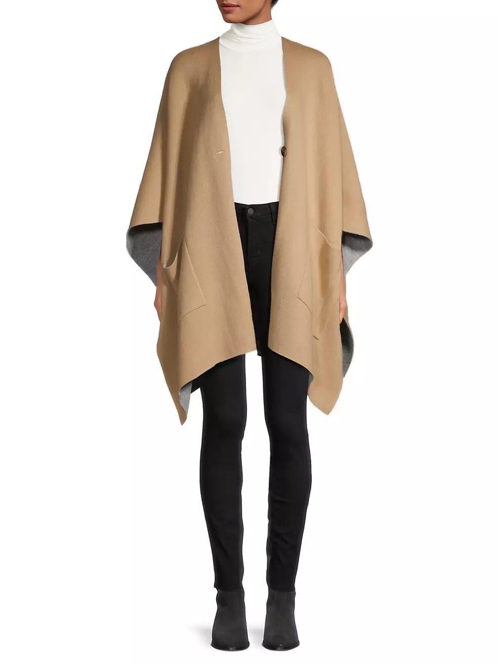 Double-Face Wool-Cashmere Cape Product Image