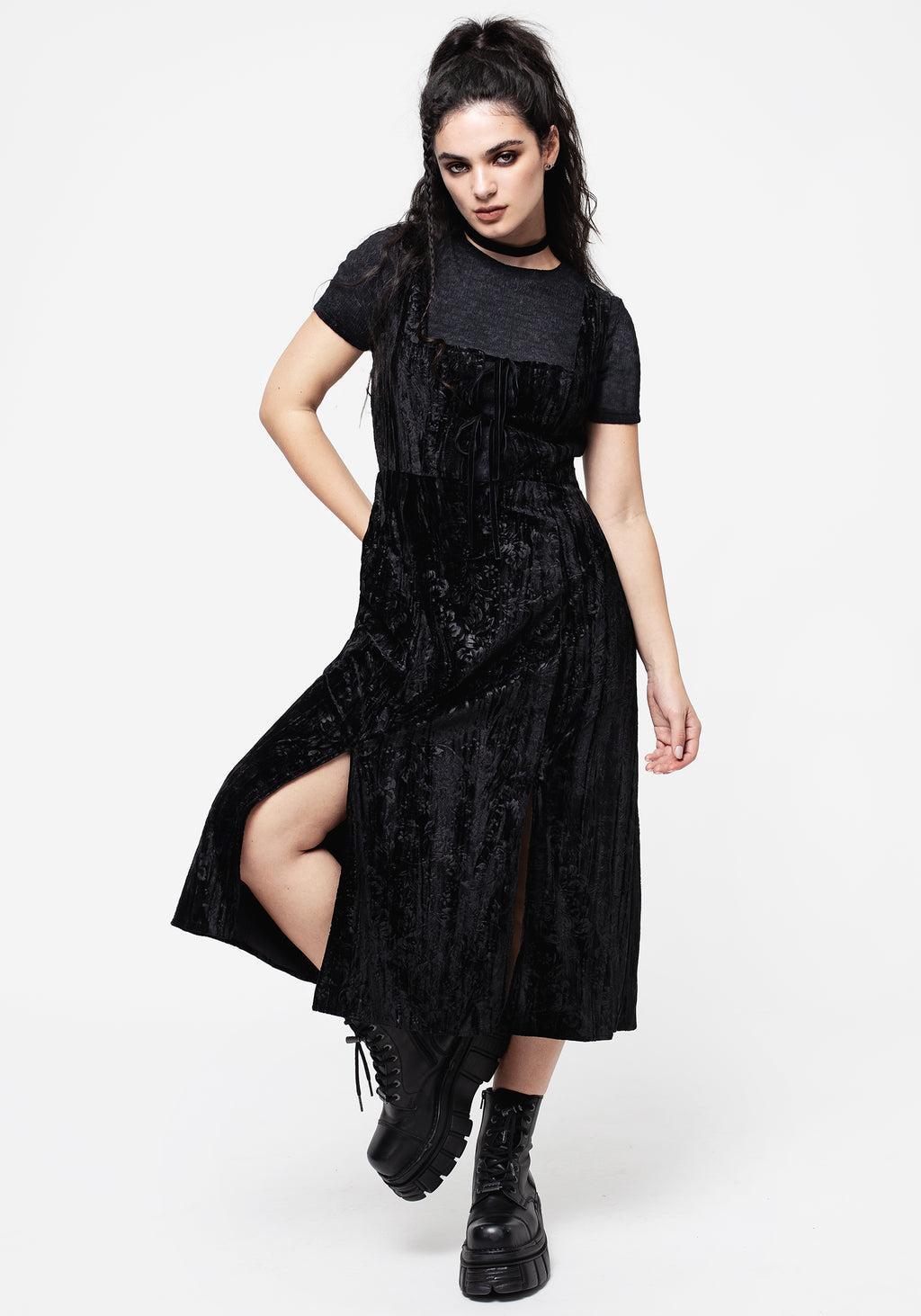 Maggie Tie Front Apron Midi Dress Product Image