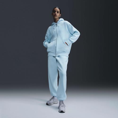 Nike Womens Phoenix Fleece Long Sleeve Full-Zip - Glacier Blue/Sail product image