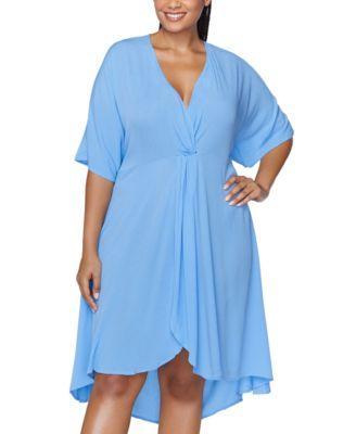 Plus Size Paraiso Twist Cover Up Dress  Product Image