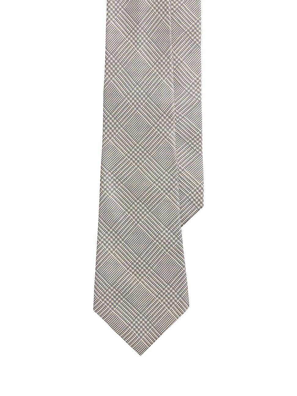 Men's Glen-Plaid-Print Silk Twill Tie Product Image