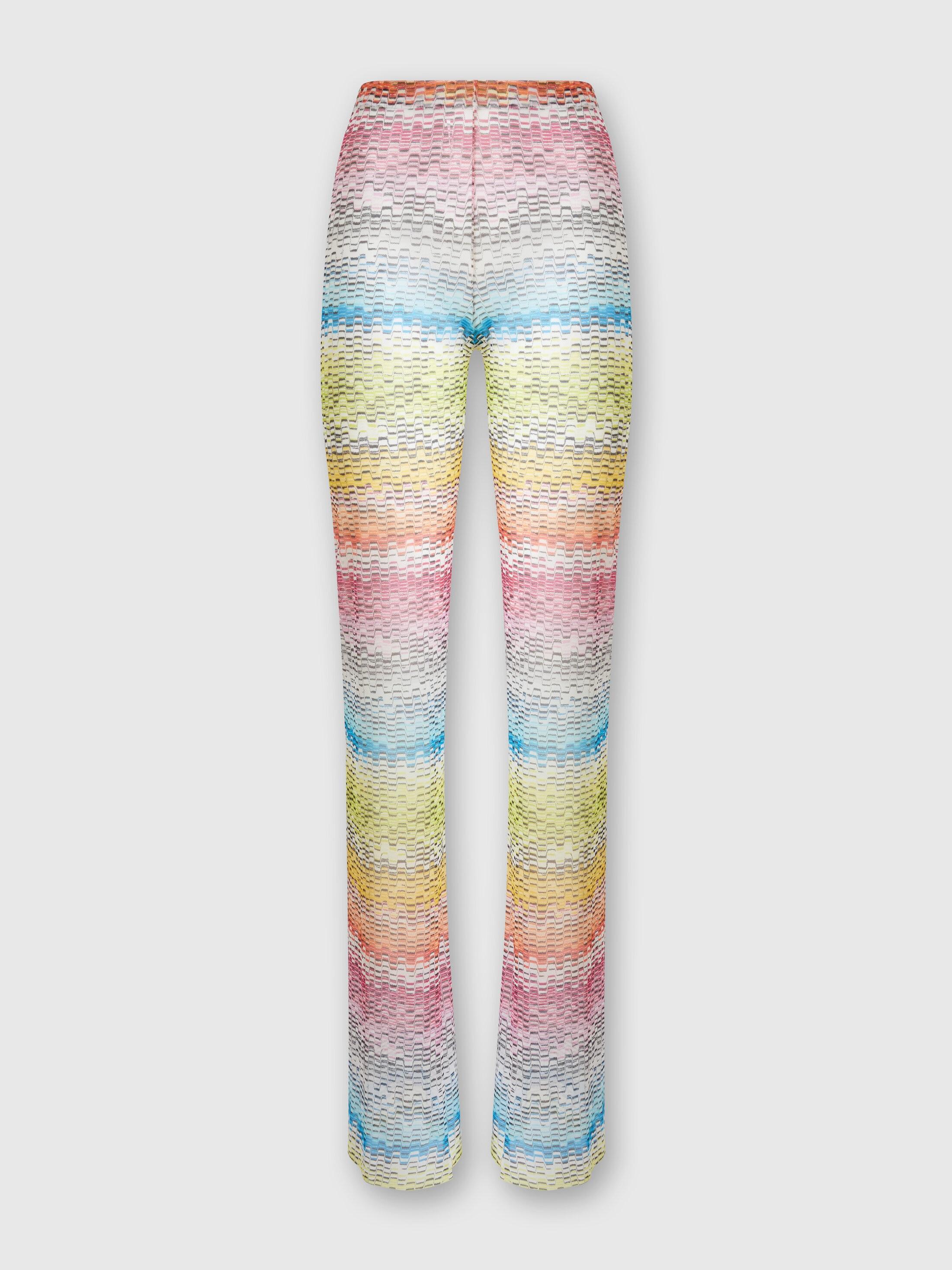 Straight trousers in printed tulle Product Image