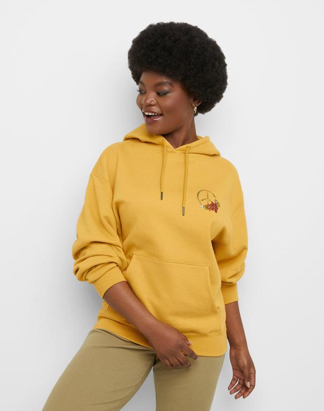 Hanes Originals Womens Fleece Hoodie, Stay Groovy Bold Hytop Gold 2XL Product Image