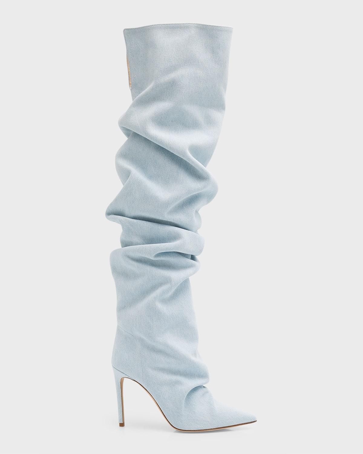 Primavera Recycled Denim Over-The-Knee Boots Product Image