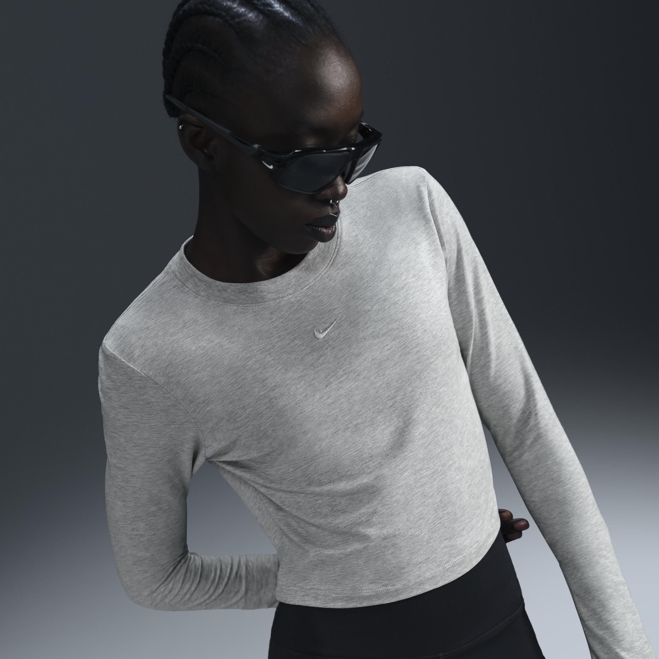 Women's Nike Sportswear Chill Knit Slim Long-Sleeve Cropped Top Product Image