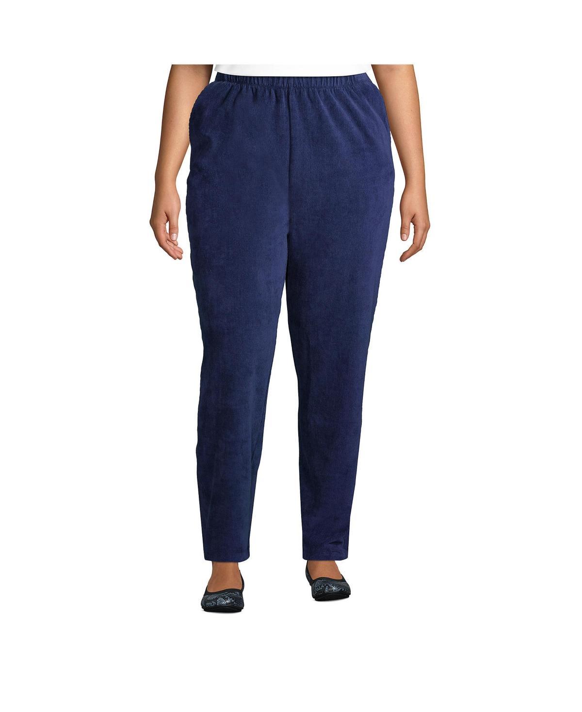 Plus Size Lands End Sport Knit High-Rise Corduroy Pull-On Pants, Womens Product Image