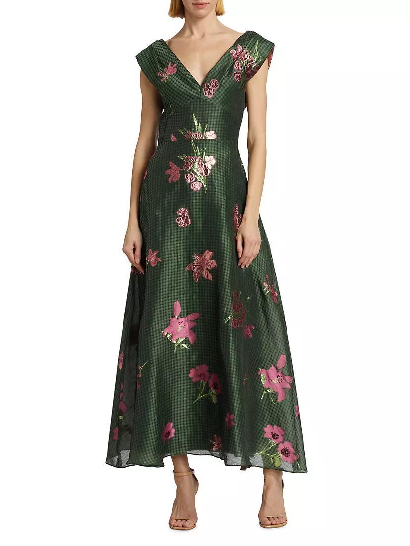 Floral Fil Coupé Maxi Dress Product Image