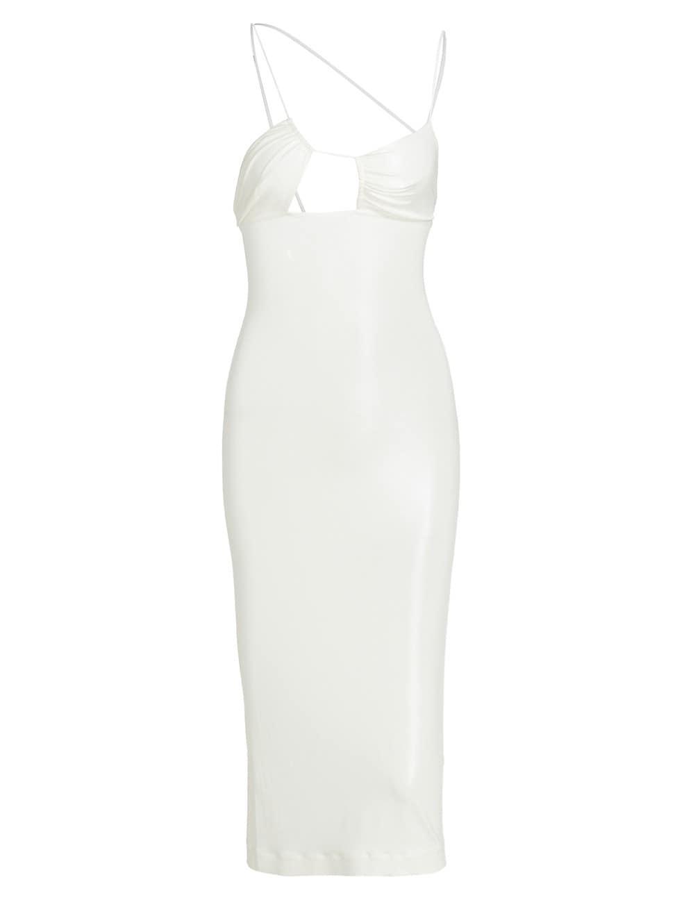 Womens Asymmetric Midi-Dress Product Image