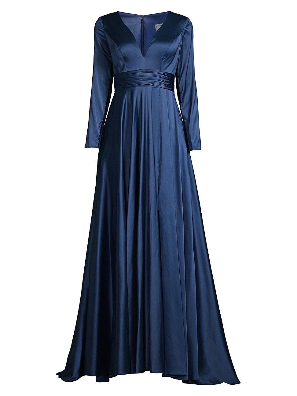 Womens Satin Empire Waist Ballgown Product Image