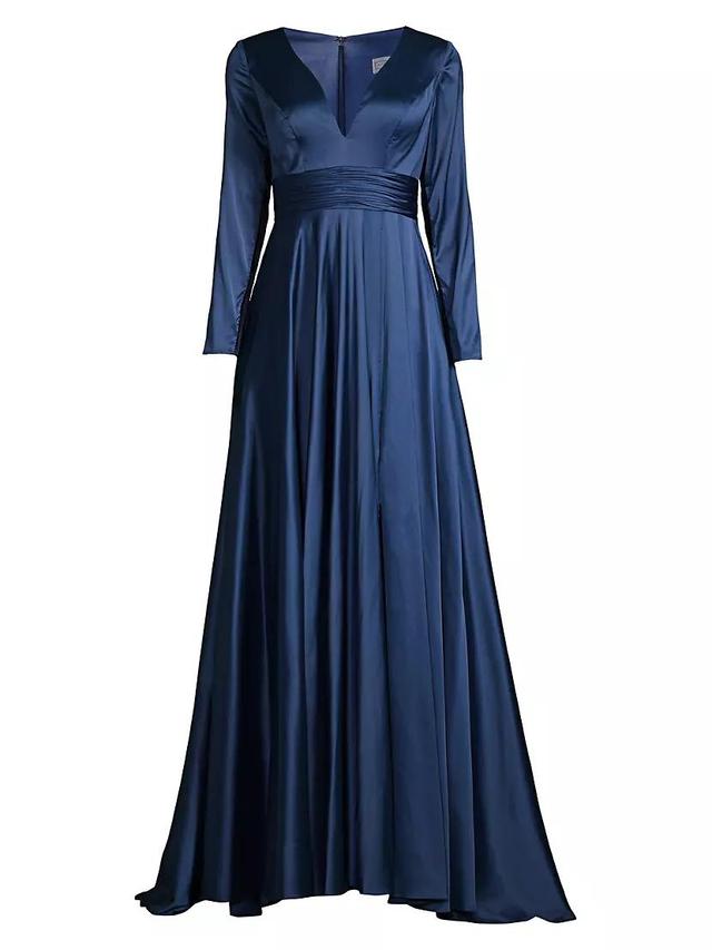 Satin Empire Waist Ballgown Product Image