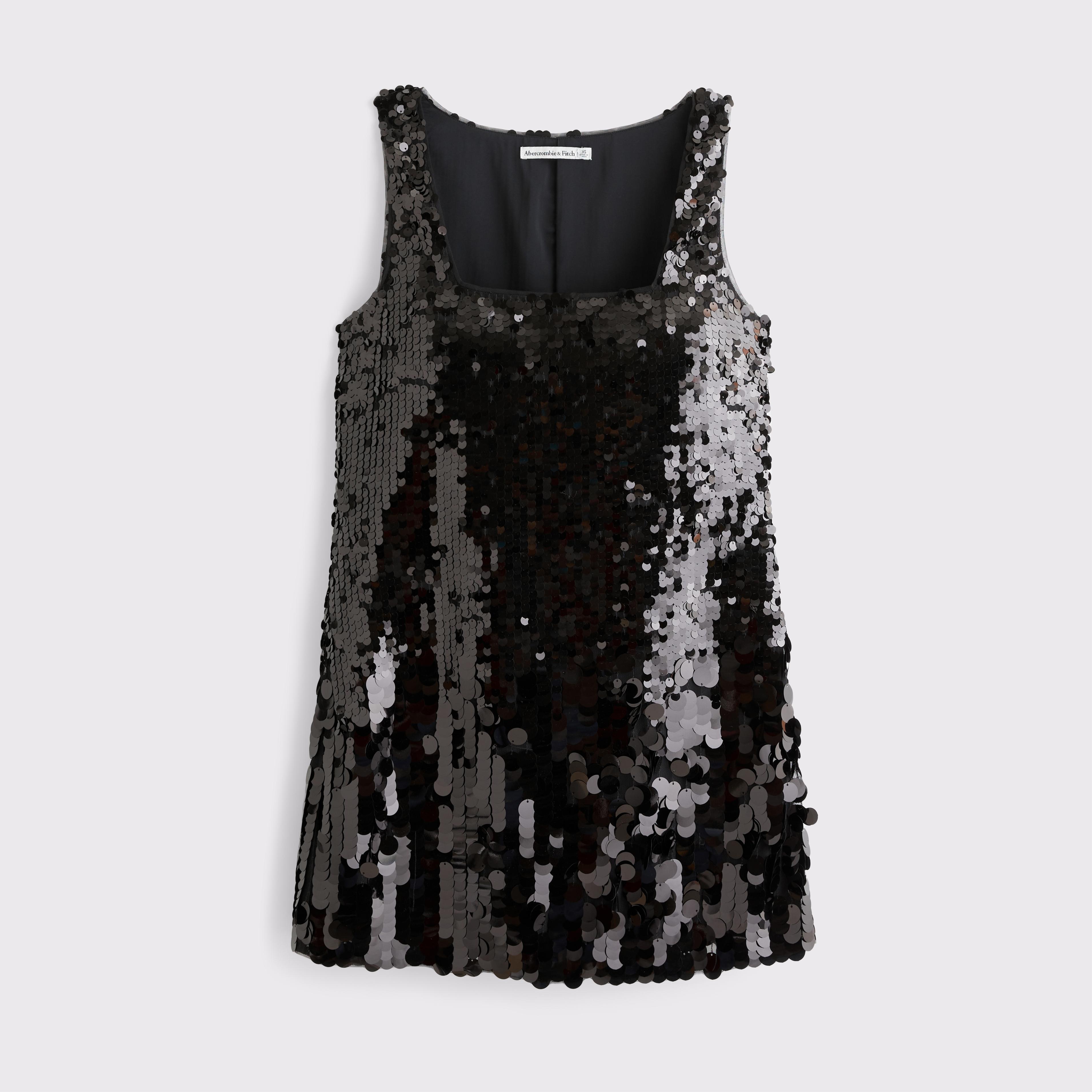 Sequin Squareneck Mini Dress Product Image