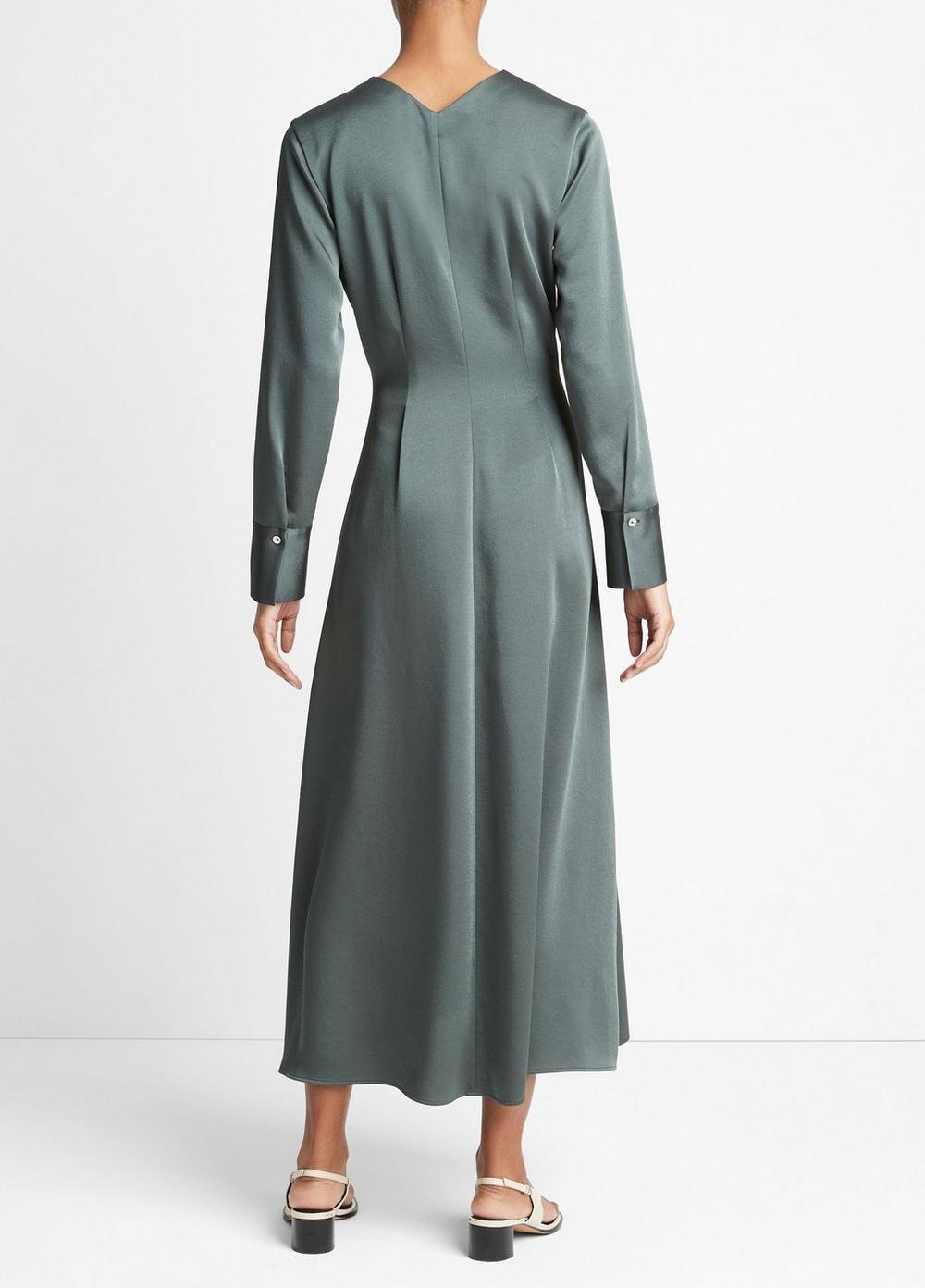 Zip-Front Long-Sleeve Dress Product Image