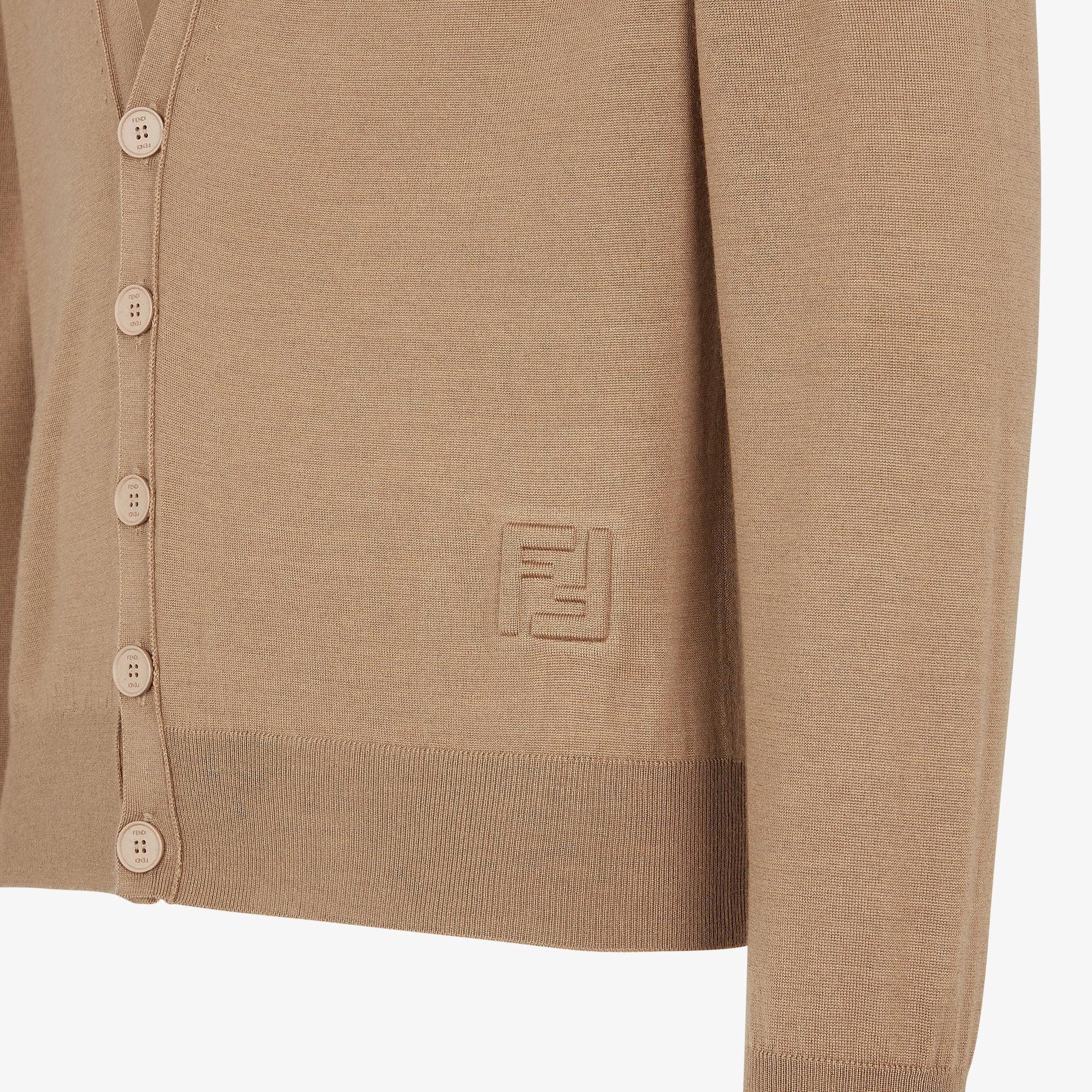 CardiganLight brown wool cardigan Product Image