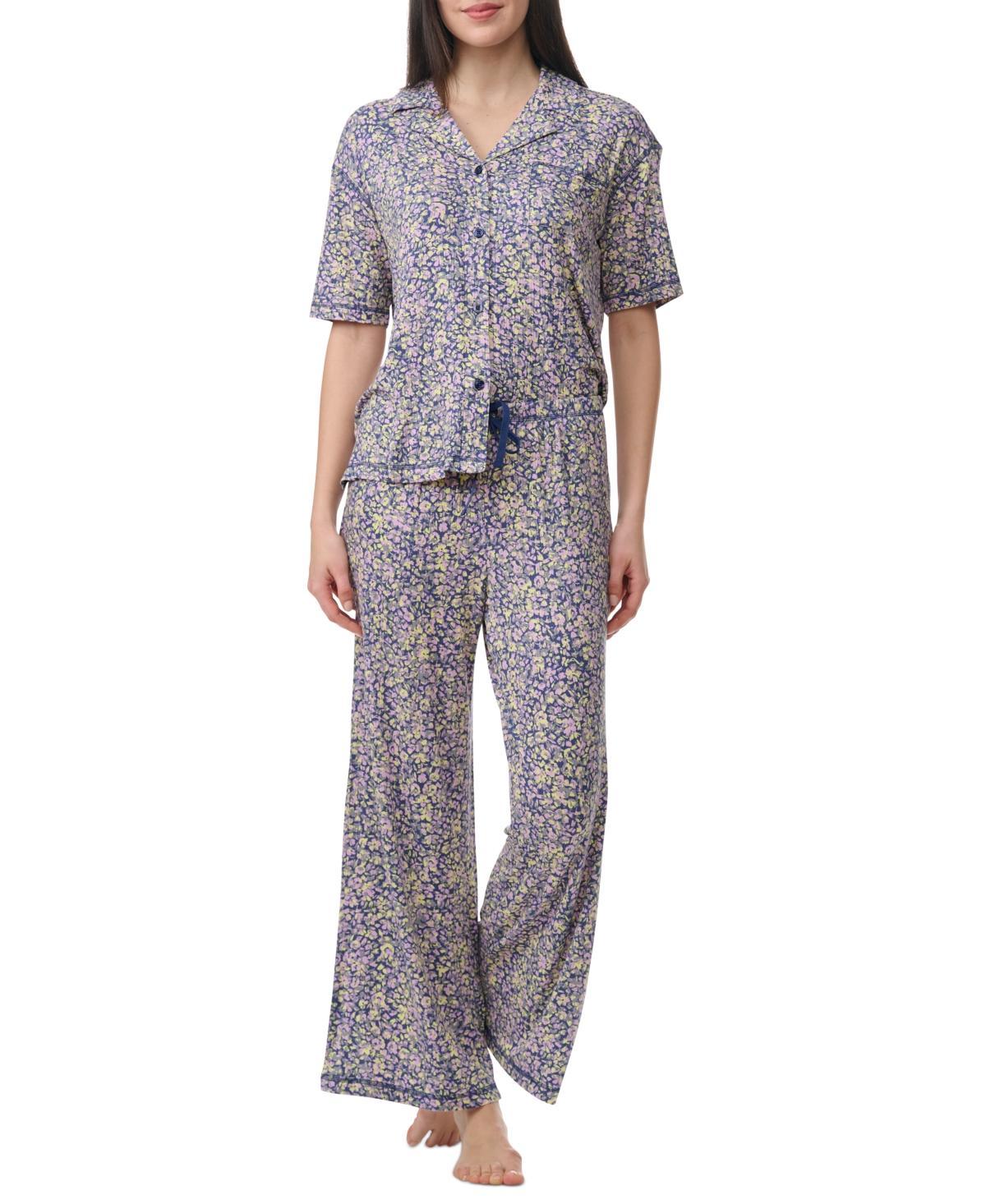 Women's 2-Pc. Notched-Collar Pajamas Set Product Image