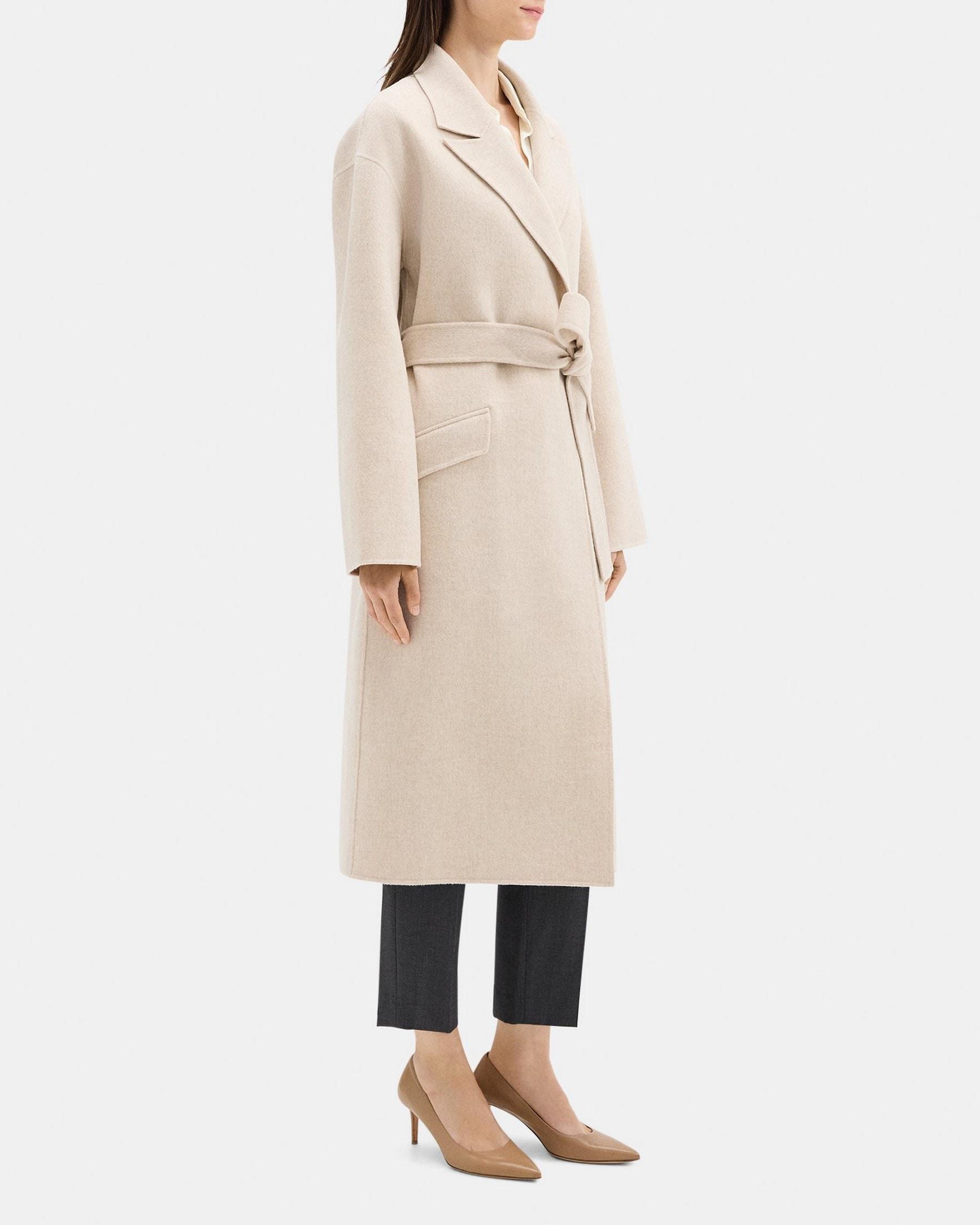 Robe Coat in Double-Face Wool-Cashmere Product Image