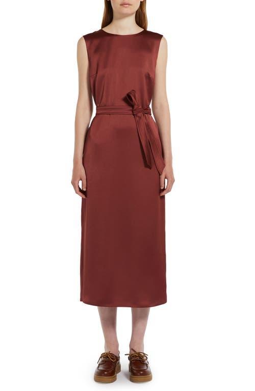 Womens Baiardo Satin Tie-Waist Sheath Midi-Dress Product Image