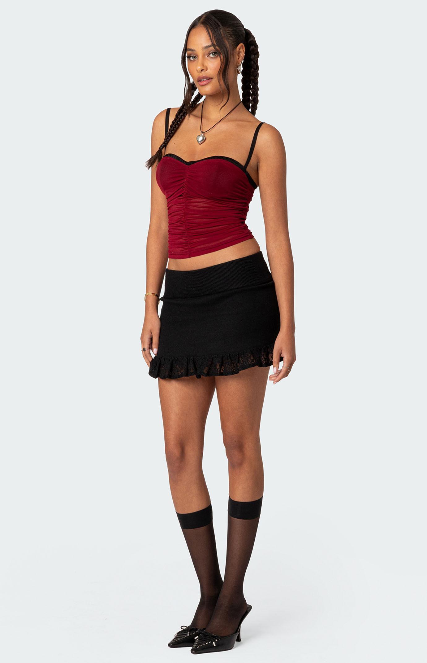 Edikted Womens Moira Mesh Bra Top Product Image