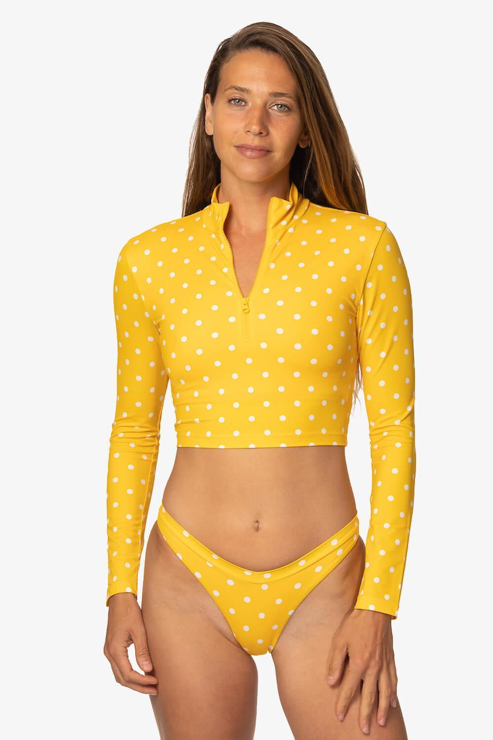 Tofino Long Sleeved Crop 1/4 Zip-up Rashie - Itsy Bitsy Female Product Image