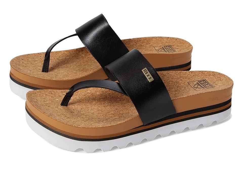 Womens Reef Cushion Sol Hi Sandal - Black / Tan Product Image