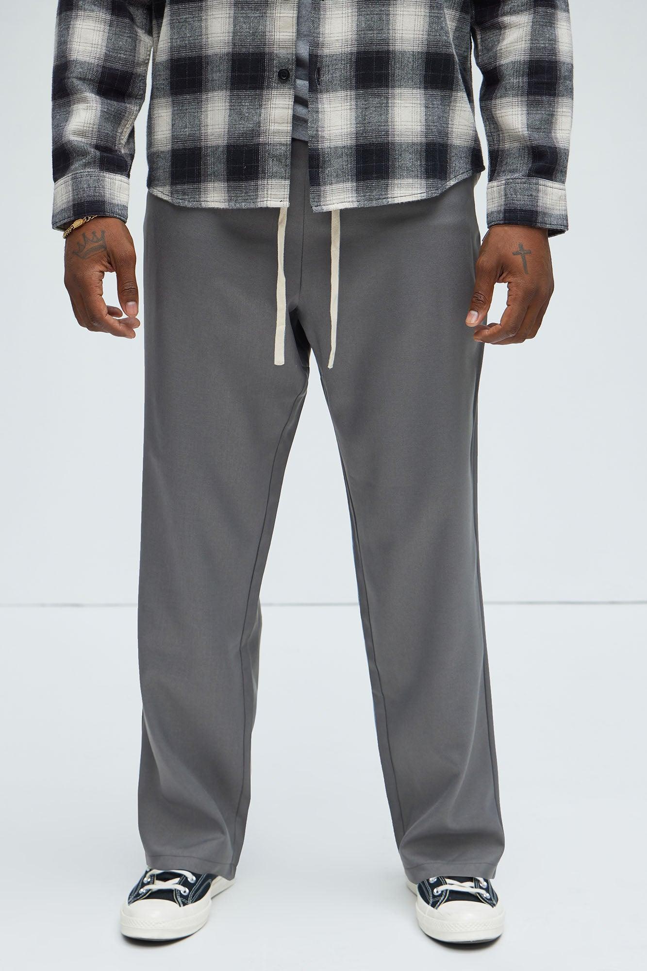 Hansel Straight Pants - Charcoal Product Image